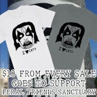 KING DIAMOND - I HEART CATS T-SHIRT (FERAL FRIENDS FUNDRAISER)